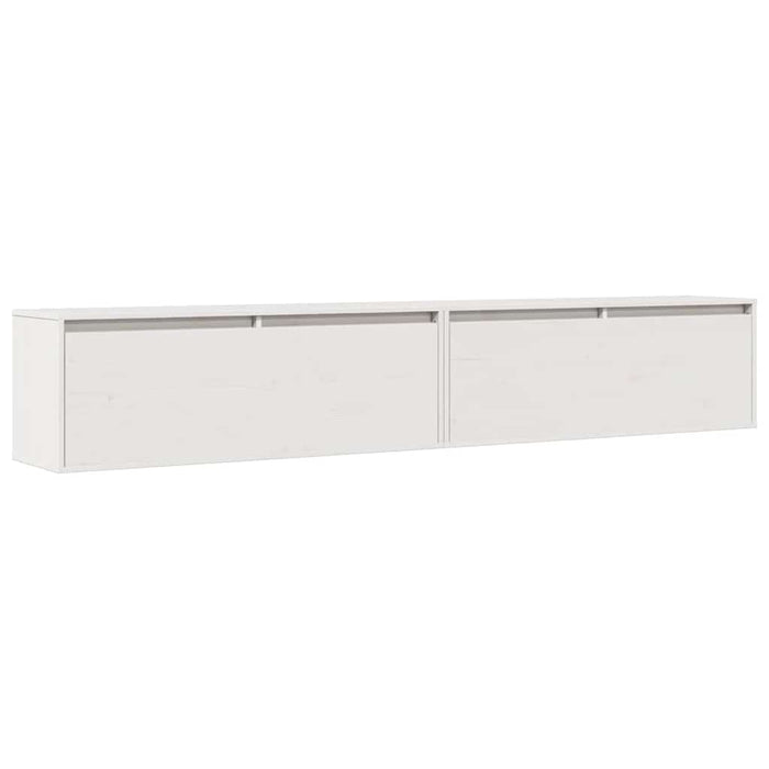Dulapuri de perete 2 buc., alb, 100x30x35 cm, lemn masiv de pin - WALTI WALTI