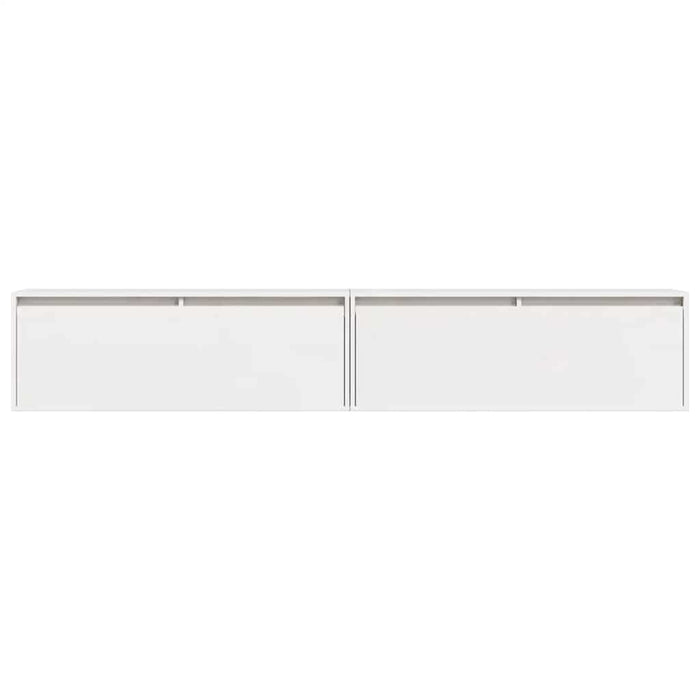 Dulapuri de perete 2 buc., alb, 100x30x35 cm, lemn masiv de pin - WALTI WALTI