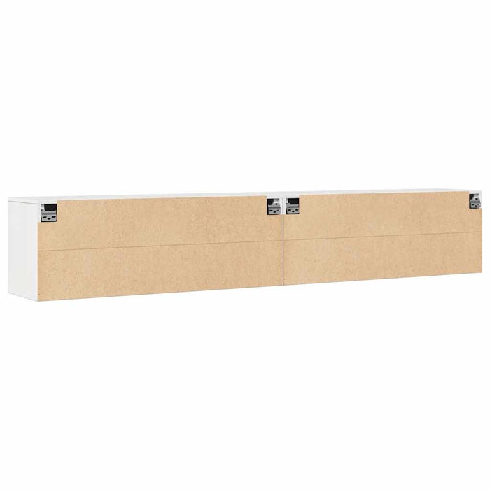 Dulapuri de perete 2 buc., alb, 100x30x35 cm, lemn masiv de pin - WALTI WALTI