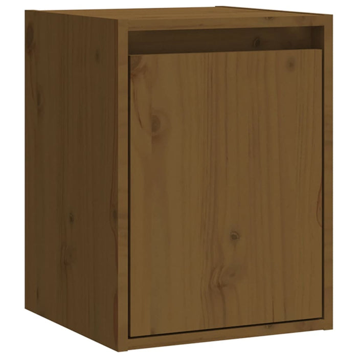 Dulapuri perete 2 buc, maro miere, 30x30x40 cm, lemn masiv pin - WALTI WALTI