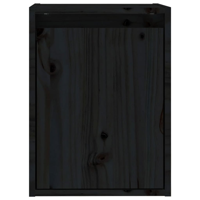Dulapuri de perete 2 buc.negru, 30x30x40 cm, lemn masiv de pin - WALTI WALTI