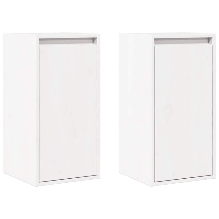 Dulapuri de perete, 2 buc., alb, 30x30x60 cm, lemn masiv de pin - WALTI WALTI