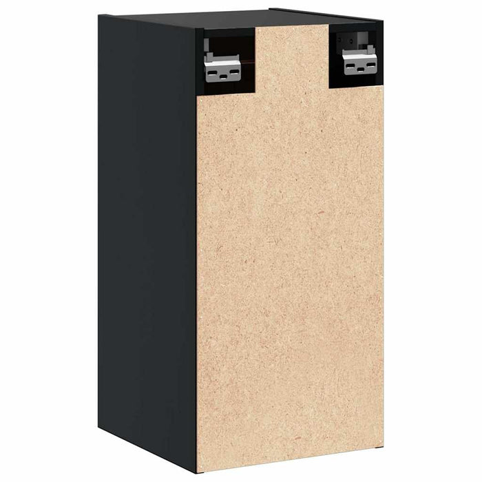 Dulap de perete, negru, 30x30x60 cm, lemn masiv de pin WALTI