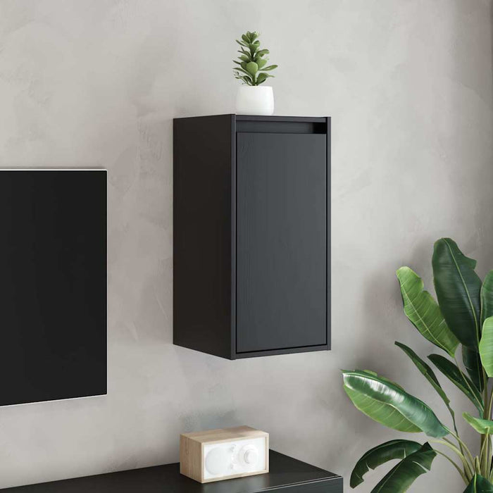 Dulap de perete, negru, 30x30x60 cm, lemn masiv de pin WALTI