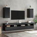 Dulapuri de perete, 2 buc., negru, 30x30x60 cm, lemn masiv pin - WALTI WALTI