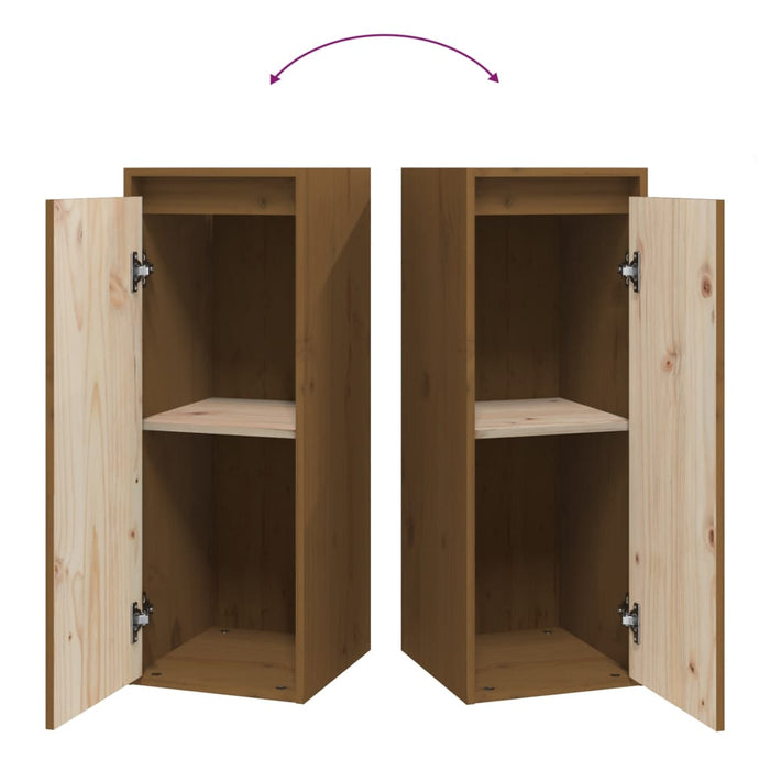 Dulapuri de perete 2 buc. maro miere 30x30x80 cm lemn de pin - WALTI WALTI