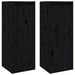Dulapuri de perete 2 buc. negru 30x30x80 cm lemn masiv de pin - WALTI WALTI