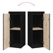 Dulapuri de perete 2 buc. negru 30x30x80 cm lemn masiv de pin - WALTI WALTI