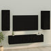 Dulapuri de perete 2 buc. negru 30x30x80 cm lemn masiv de pin - WALTI WALTI