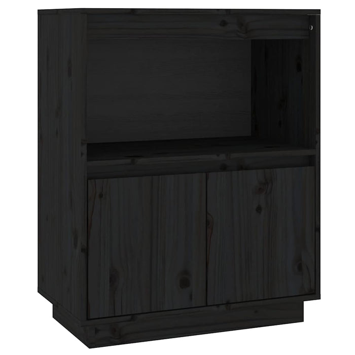 Dulap, negru, 60x34x75 cm, lemn masiv de pin WALTI