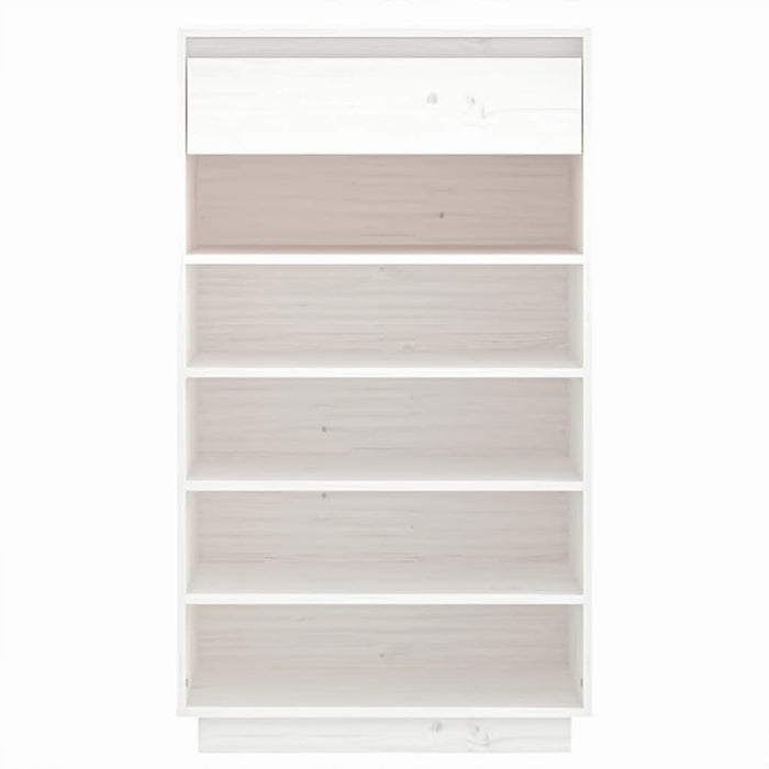 Pantofar, alb, 60x34x105 cm, lemn masiv de pin - WALTI WALTI