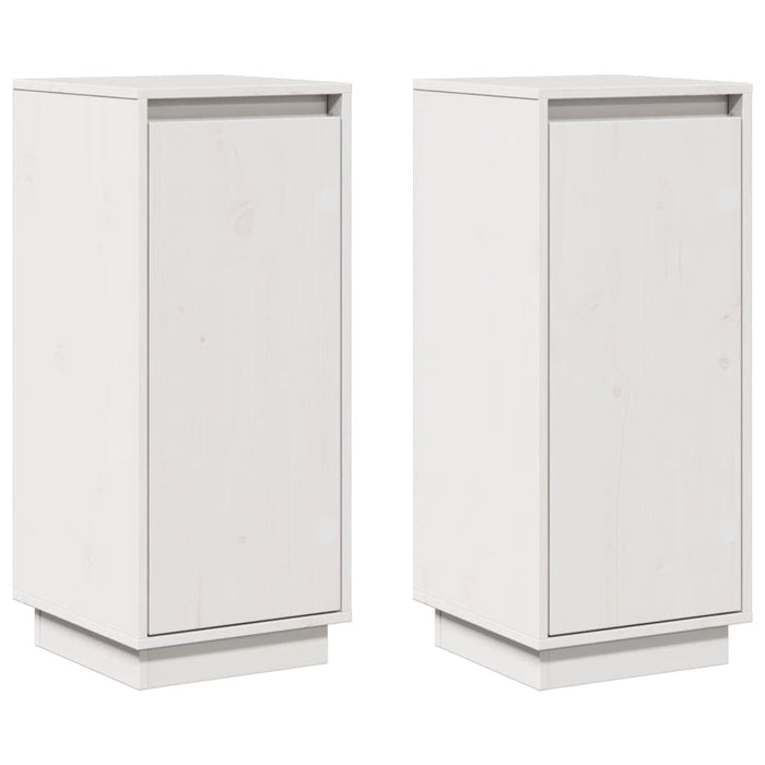 Servante, 2 buc., alb, 31,5x34x75 cm, lemn masiv de pin - WALTI WALTI