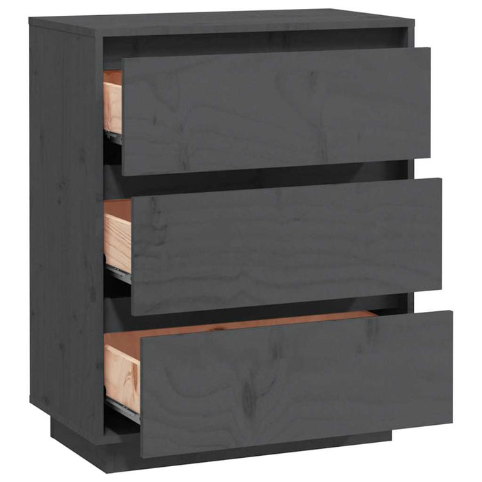 Dulap, gri, 60x34x75 cm, lemn masiv de pin WALTI