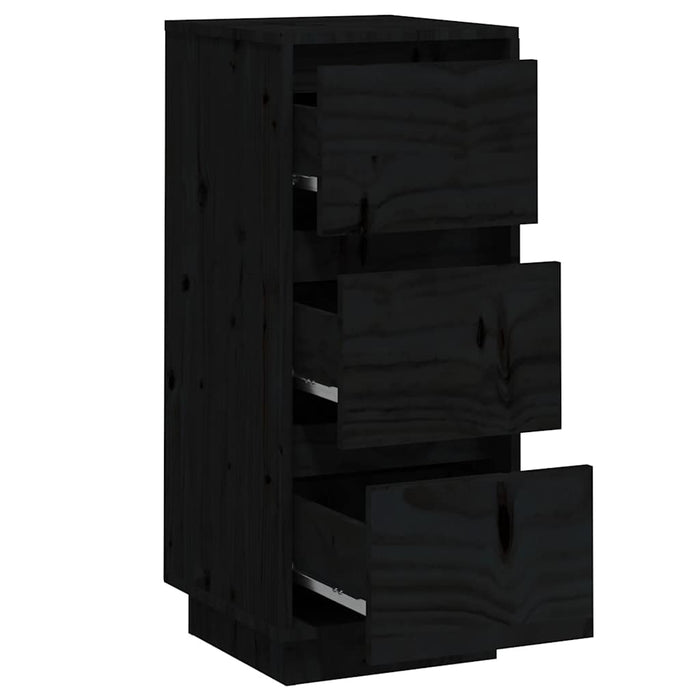 Servante, 2 buc., negru, 32x34x75 cm, lemn masiv de pin - WALTI WALTI