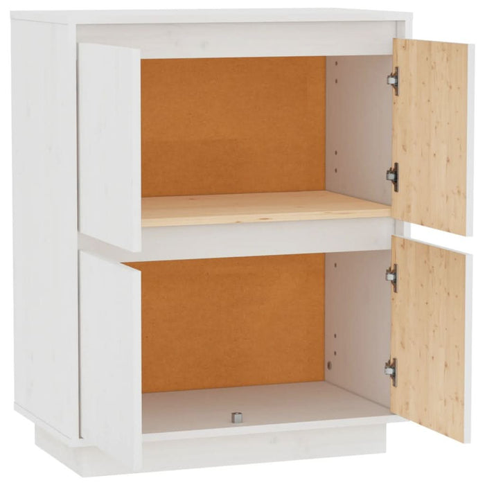 Servantă albă 60x34x75 cm din lemn masiv de pin - WALTI WALTI