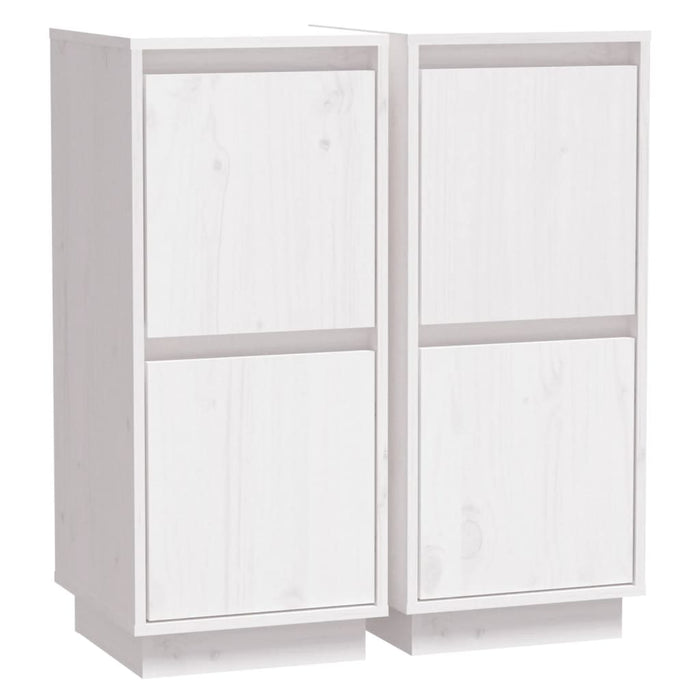 Servante, 2 buc., alb, 31,5x34x75 cm, lemn masiv de pin - WALTI WALTI