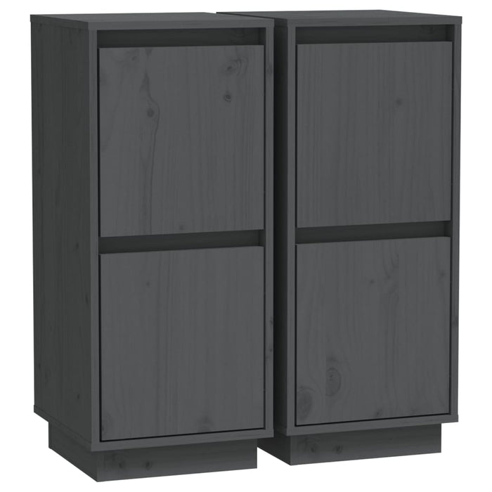 Servante, 2 buc., gri, 31,5x34x75 cm, lemn masiv de pin - WALTI WALTI