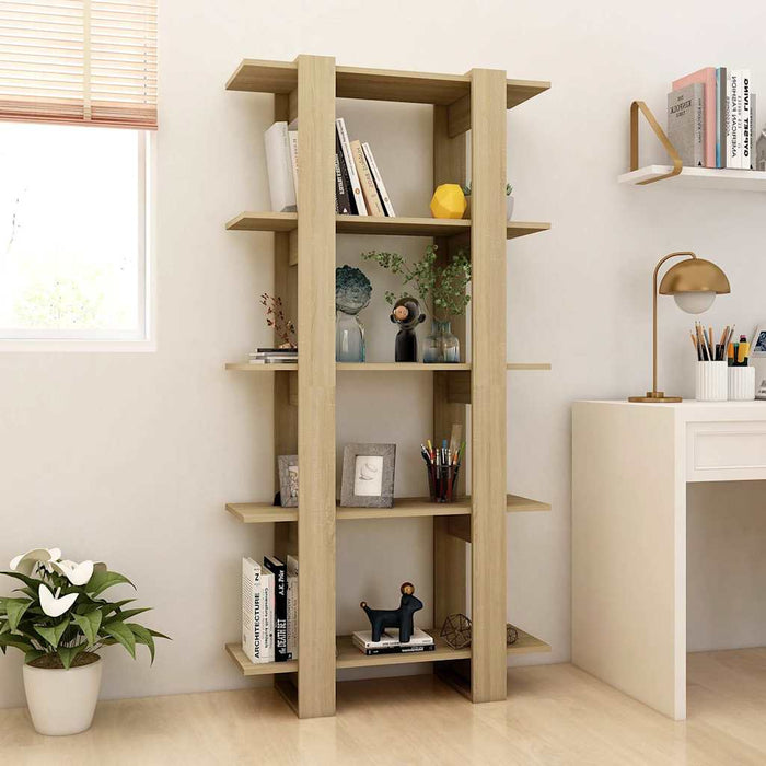 Bibliotecă/Separator cameră, stejar sonoma, 80x30x160 cm, PAL WALTI