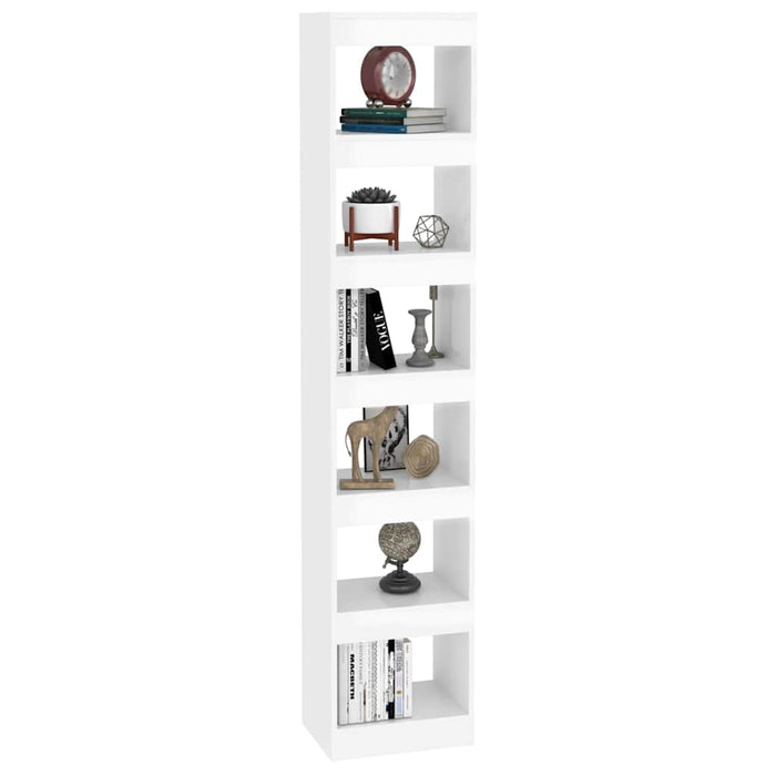 Bibliotecă/Separator cameră, alb extralucios, 40x30x198 cm WALTI