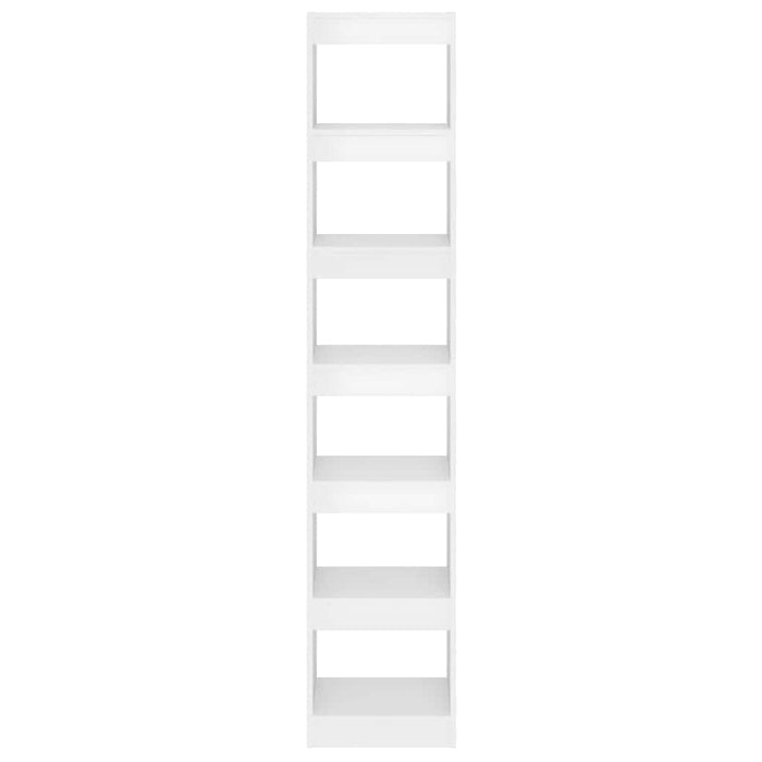 Bibliotecă/Separator cameră, alb extralucios, 40x30x198 cm WALTI