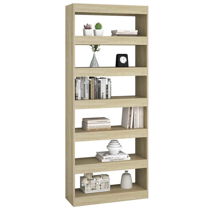 Bibliotecă/Separator cameră, stejar sonoma, 80x30x198 cm, PAL WALTI
