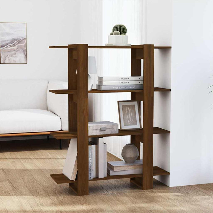 Bibliotecă/Separator cameră, stejar maro, 100x30x123,5 cm WALTI