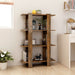Bibliotecă/Separator cameră, stejar afumat, 80x30x123,5 cm - WALTI WALTI