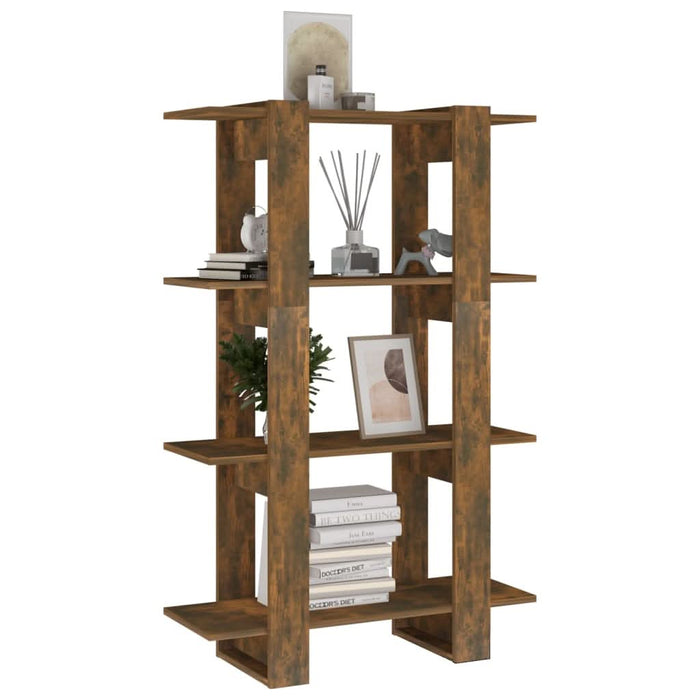 Bibliotecă/Separator cameră, stejar afumat, 80x30x123,5 cm - WALTI WALTI