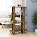 Bibliotecă/Separator cameră, stejar afumat, 80x30x123,5 cm - WALTI WALTI