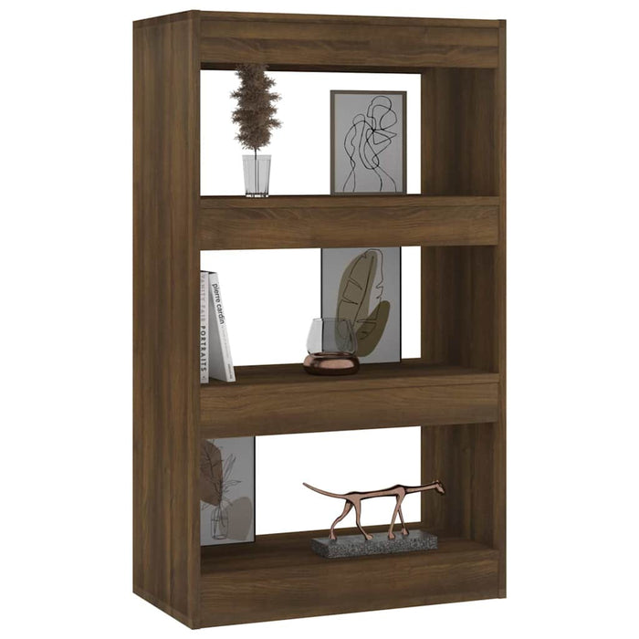 813604 vidaXL Book Cabinet/Room Divider Brown Oak 60x30x103 cm Chipboard WALTI