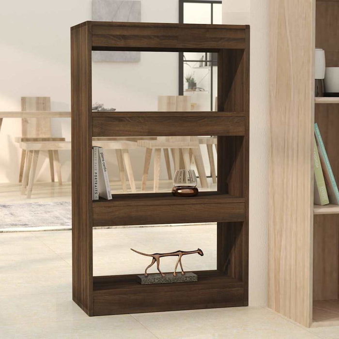 813604 vidaXL Book Cabinet/Room Divider Brown Oak 60x30x103 cm Chipboard WALTI