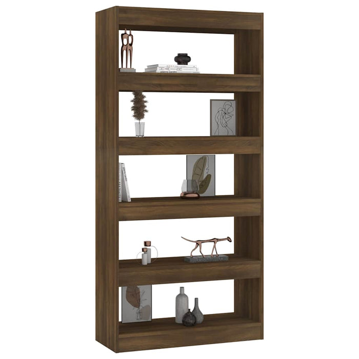 Bibliotecă/Separator cameră, stejar maro, 80x30x166 cm, PAL WALTI