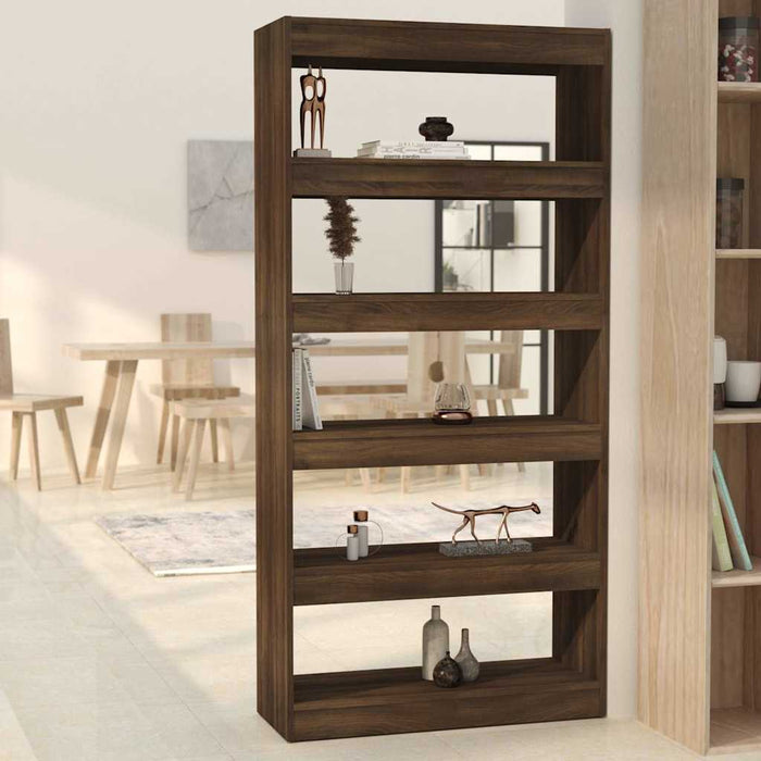 Bibliotecă/Separator cameră, stejar maro, 80x30x166 cm, PAL WALTI