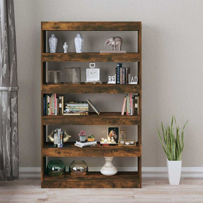 Bibliotecă/Separator cameră, stejar fumuriu, 100x30x166 cm WALTI
