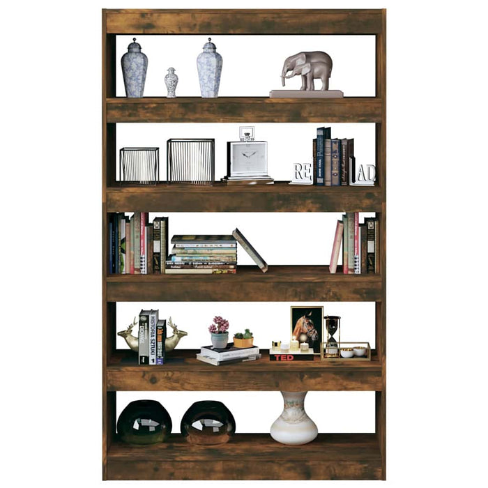 Bibliotecă/Separator cameră, stejar fumuriu, 100x30x166 cm WALTI
