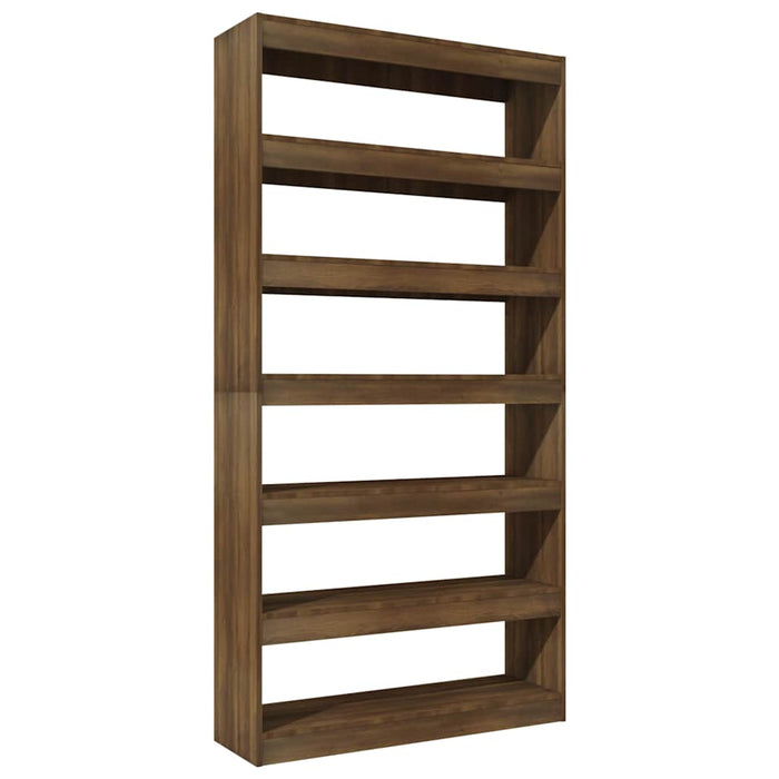 Bibliotecă/Separator cameră, stejar maro, 100x30x198 cm, lemn WALTI