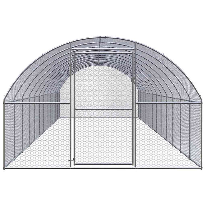 Coteț de găini pentru exterior, 3x12x2 m, oțel zincat - WALTI WALTI