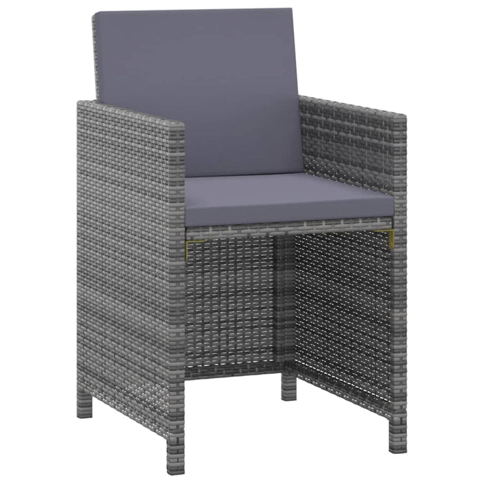 Set mobilier de grădină cu perne, 3 piese, gri, poliratan - WALTI WALTI