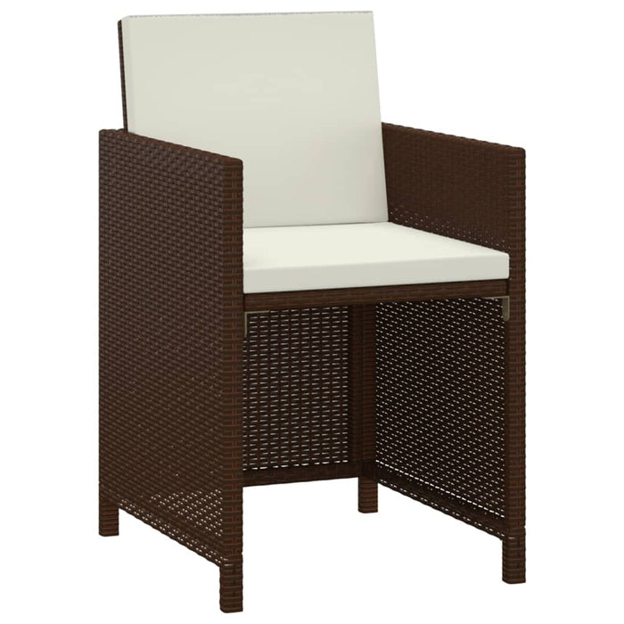 Set mobilier de grădină cu perne, 3 piese, maro, poliratan WALTI