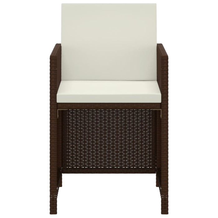 Set mobilier de grădină cu perne, 3 piese, maro, poliratan WALTI