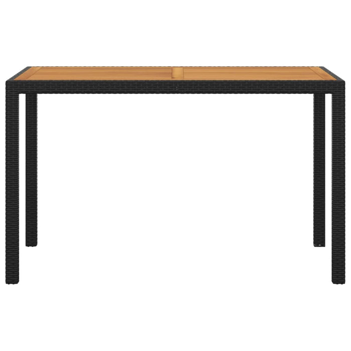 Set de masă pentru grădină cu perne, 3 piese, negru, poliratan - WALTI WALTI