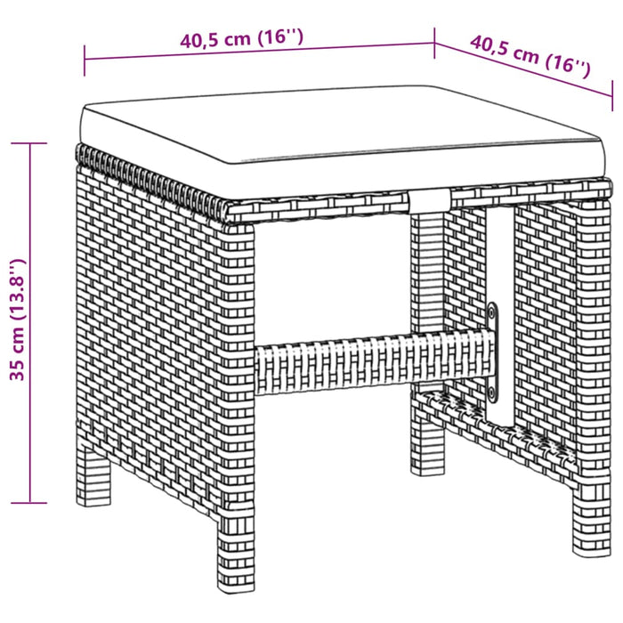 Set mobilier de grădină cu perne, 5 piese, bej, poliratan - WALTI WALTI