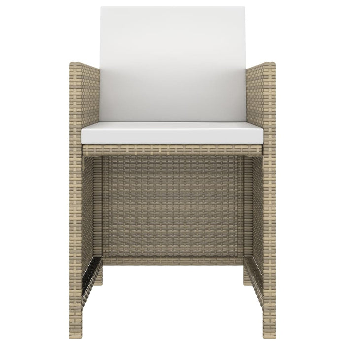 Set mobilier de grădină cu perne, 19 piese, bej, poliratan - WALTI WALTI