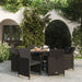 Set mobilier de grădină cu perne, 9 piese, negru, poliratan - WALTI WALTI