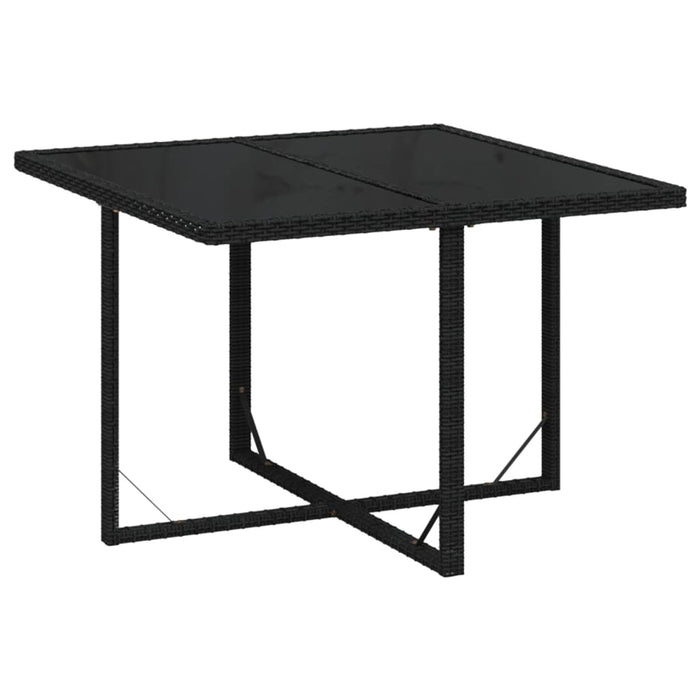 Set mobilier de grădină cu perne, 9 piese, negru, poliratan - WALTI WALTI