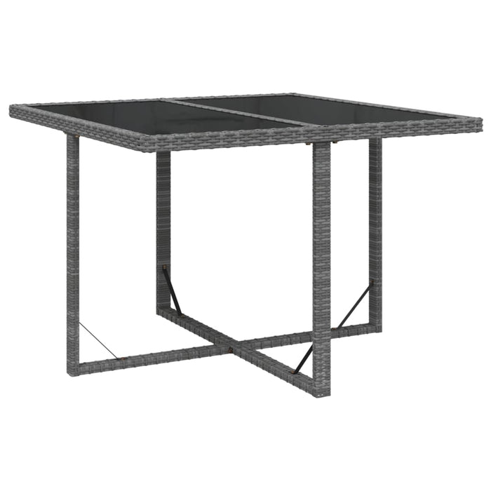Set mobilier de grădină cu perne, 5 piese, gri, poliratan WALTI