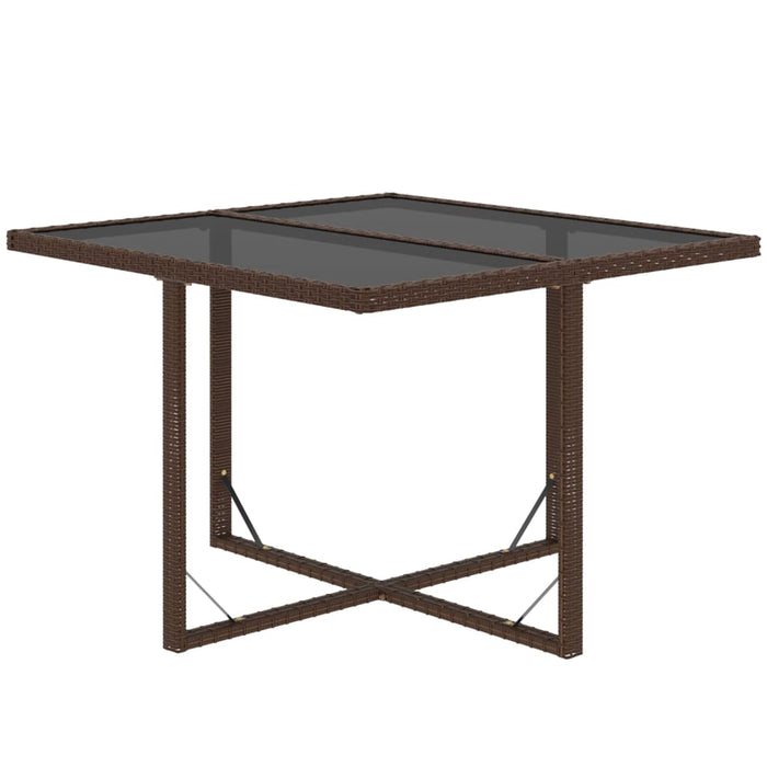 Set mobilier de grădină cu perne, 9 piese, maro, poliratan WALTI