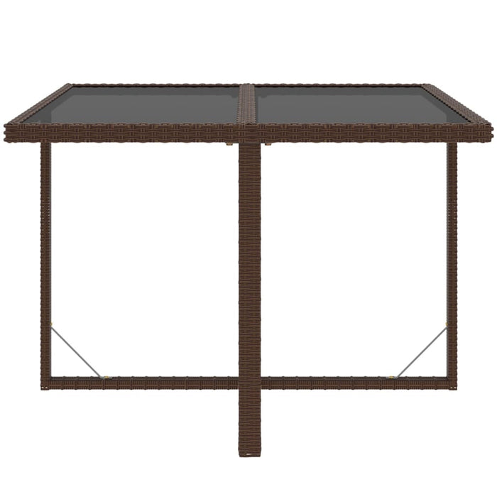 Set mobilier de grădină cu perne, 9 piese, maro, poliratan WALTI
