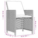Set mobilier de grădină cu perne, 9 piese, negru, poliratan - WALTI WALTI