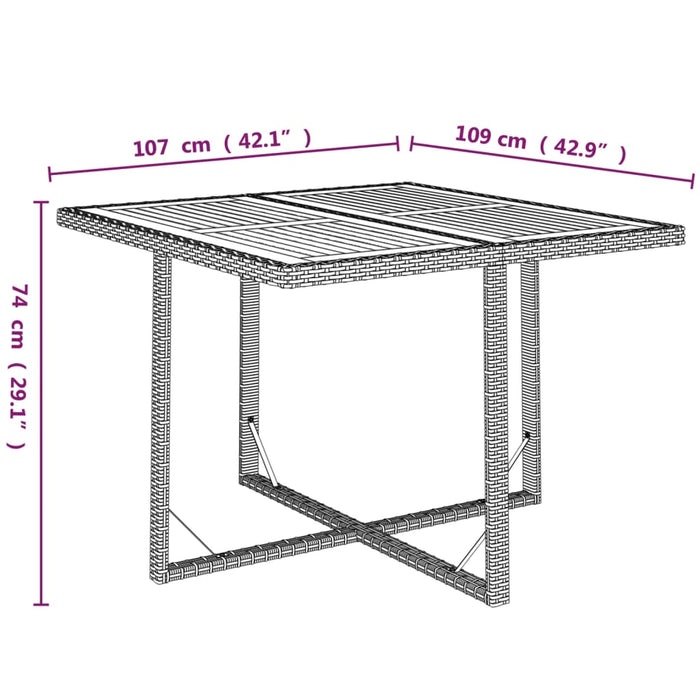 Set mobilier de grădină cu perne, 9 piese, negru, poliratan - WALTI WALTI